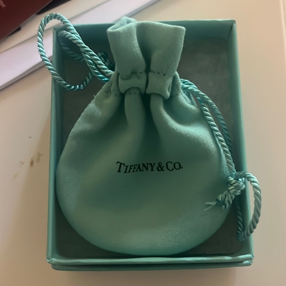 Silver cross Tiffany necklace. Never worn!